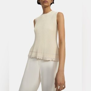 Theory Ottoman Shell Top in Rib Knit